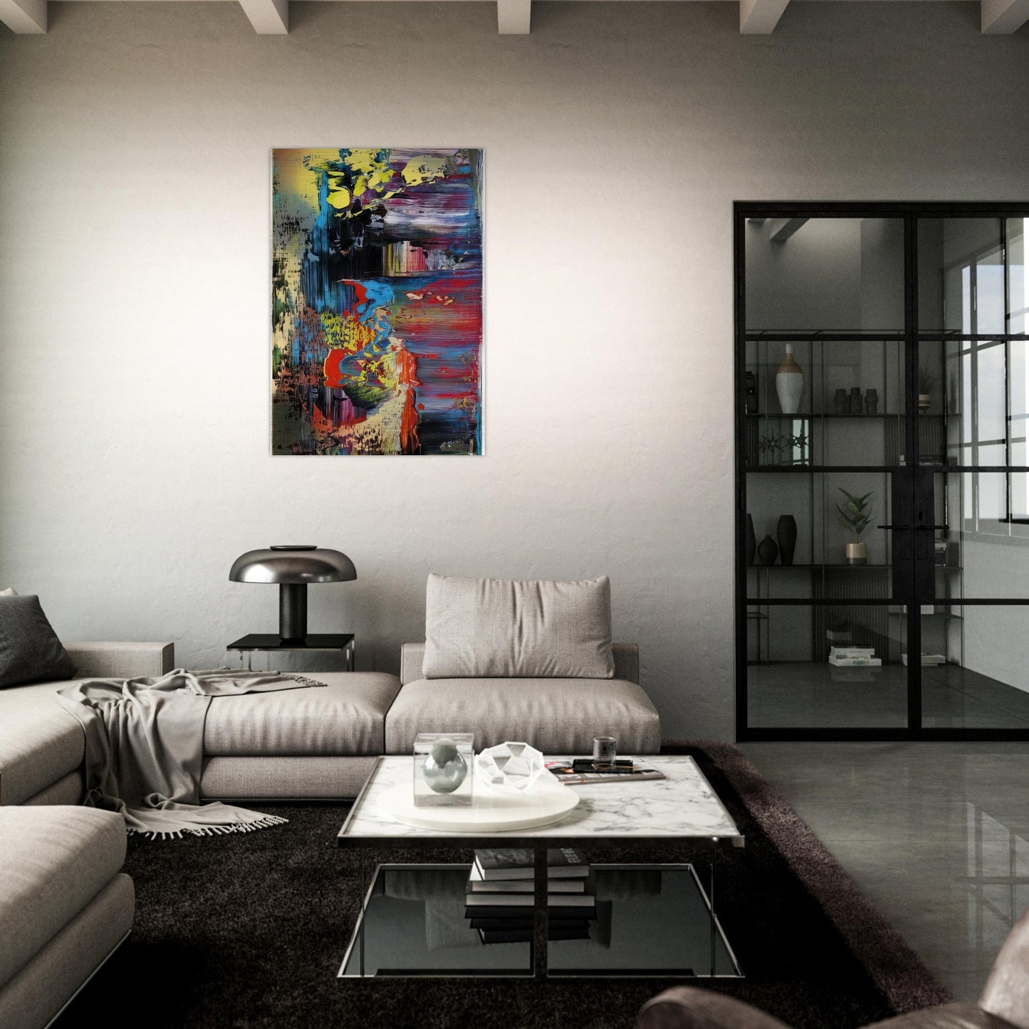ABSTRACT PICTURE 1 - Gerhard Richter Brushed Aluminum Print - 70x100 cm / 28x40 inches | Gerhard Richter Aluminum Print | Gerhard Richter Prints