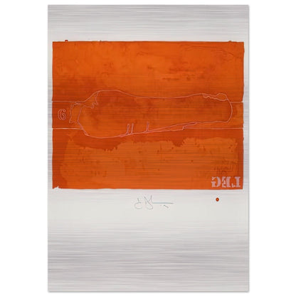 CASTS FROM UNTITLED LEG 1974 - Jasper Johns Brushed Aluminum Print - 70x100 cm / 28x40 inches | Jasper Johns Aluminum Print | Jasper Johns Prints