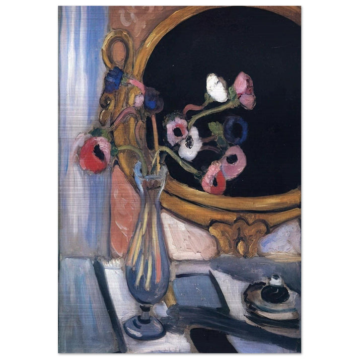 ANEMONE AND MIRROR 1920 - Henri Matisse Brushed Aluminum Print - 70x100 cm / 28x40 inches | Henri Matisse Aluminum Print | Henri Matisse Prints