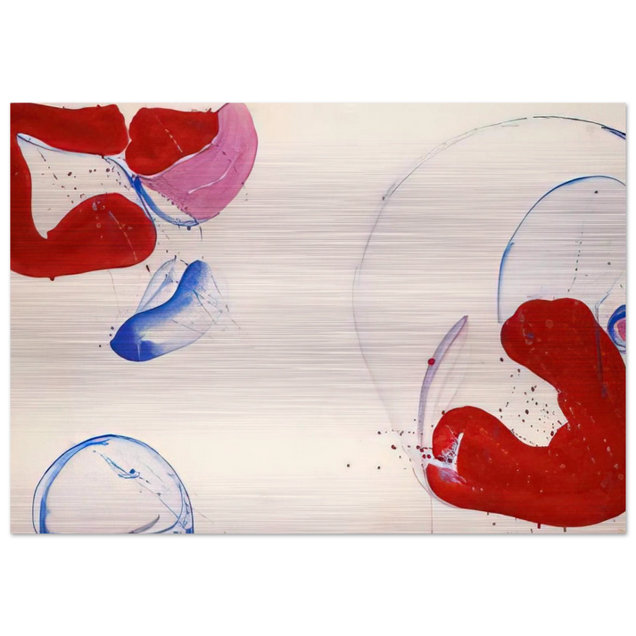 Untitled  SF 61-012  - Sam Francis Brushed Aluminum Print - 70x100 cm / 28x40 inches | Sam Francis Aluminum Print | Sam Francis Prints