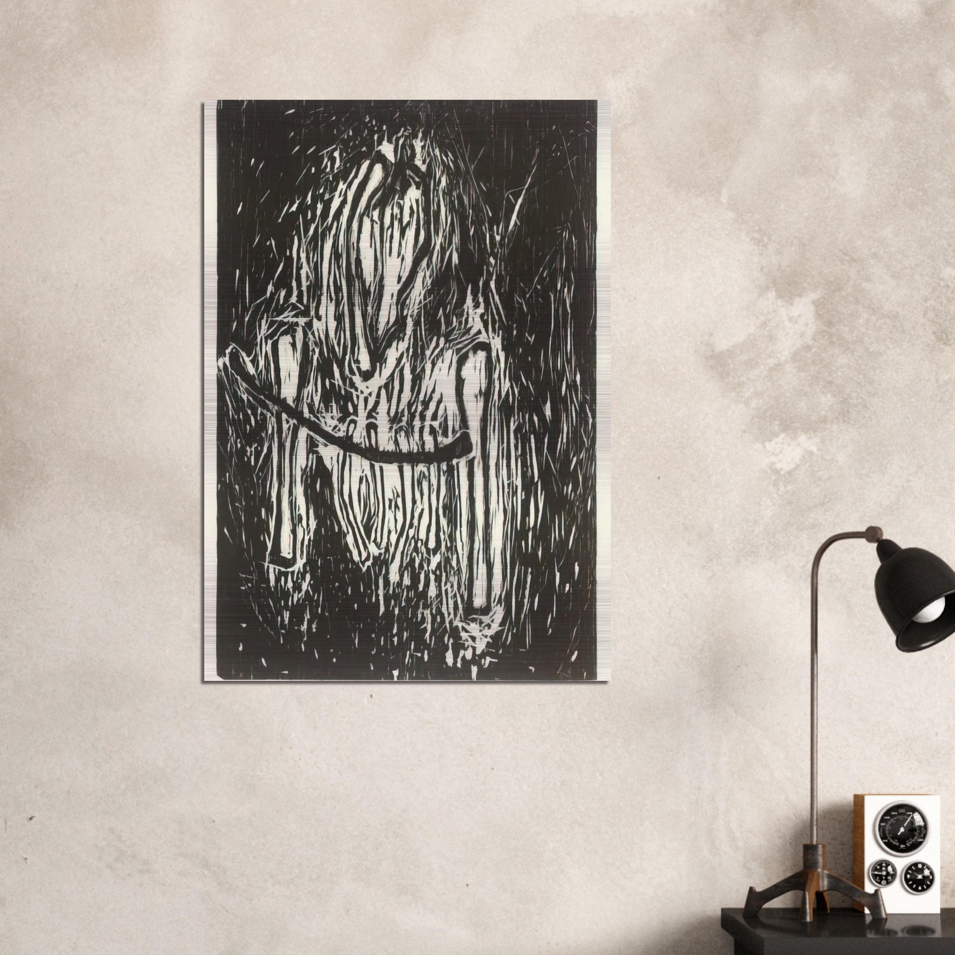 HEAD AND BONES 1980 - Susan Rothenberg Brushed Aluminum Print - 70x100 cm / 28x40 inches | Susan Rothenberg Aluminum Print | Susan Rothenberg Prints