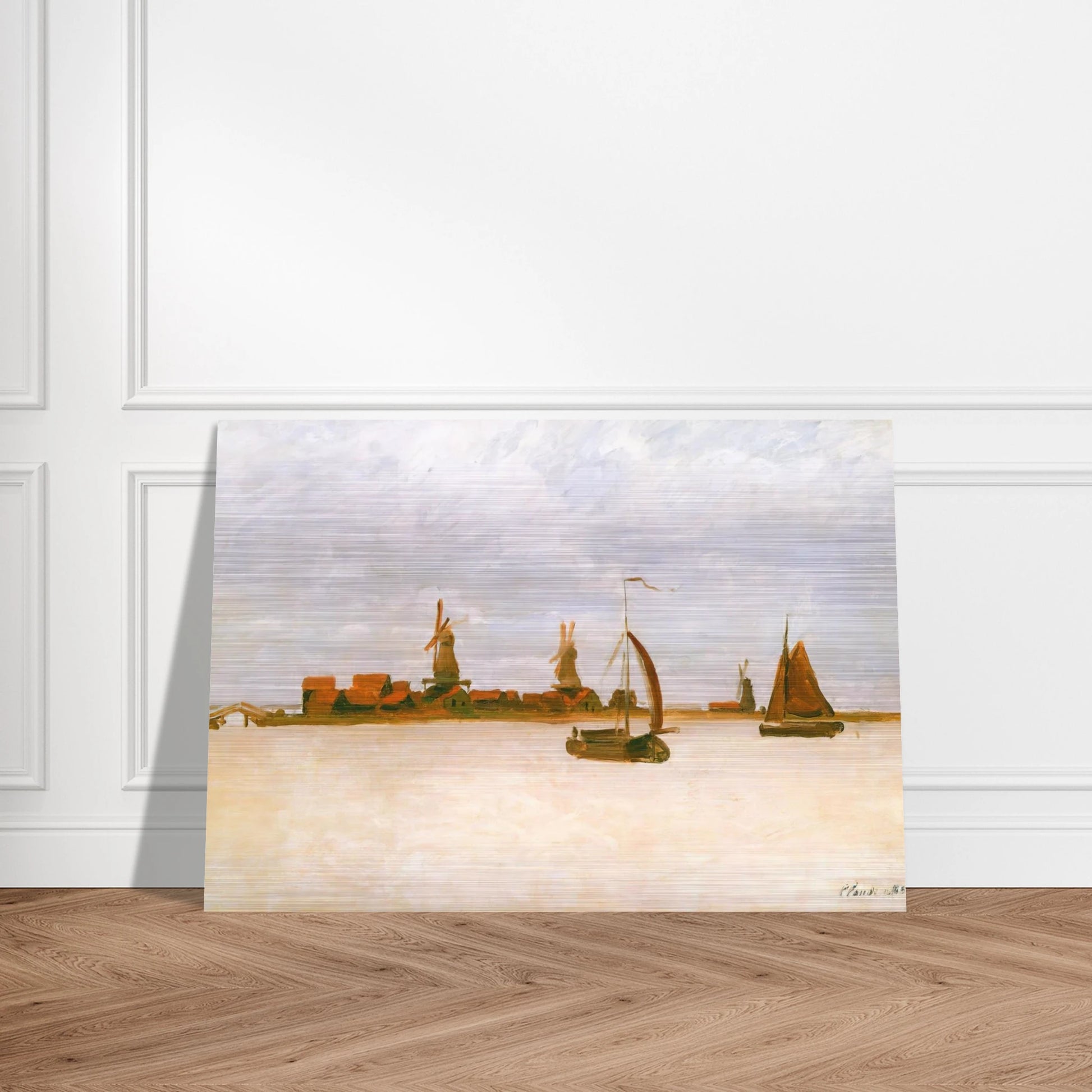 The Voorzaan - claude monet Brushed Aluminum Print - 70x100 cm / 28x40 inches | claude monet Aluminum Print | claude monet Prints
