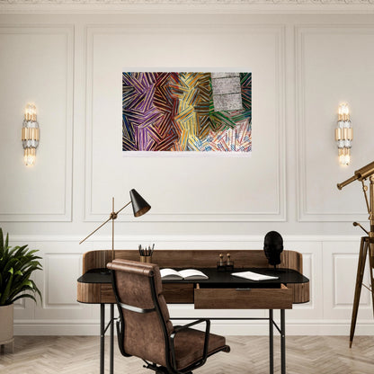 BETWEEN THE CLOCK AND THE BED 1989 0 - Jasper Johns Brushed Aluminum Print - 70x100 cm / 28x40 inches | Jasper Johns Aluminum Print | Jasper Johns Prints