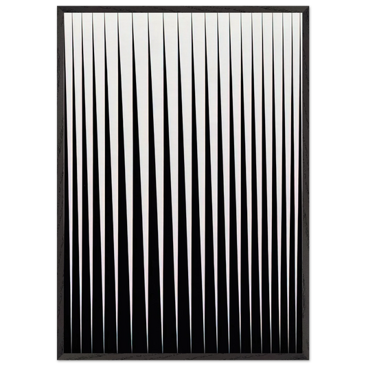BREATHE 1966 - Bridget Riley 70x100 cm / 28x40 inches Framed Art Print – Black Wooden Frame