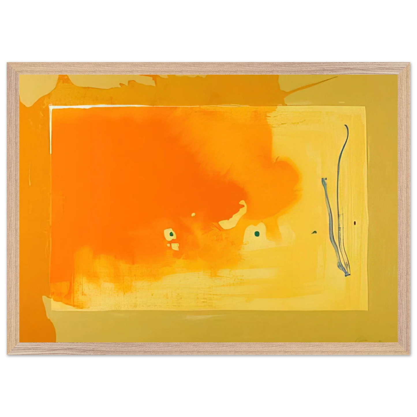 Helen Frankenthaler - Bilbao - 1998 Wall art - 50x70 cm / 20x28 inches - Premium Wooden Framed Poster With Fine Art Paper-canvas - Black frame
