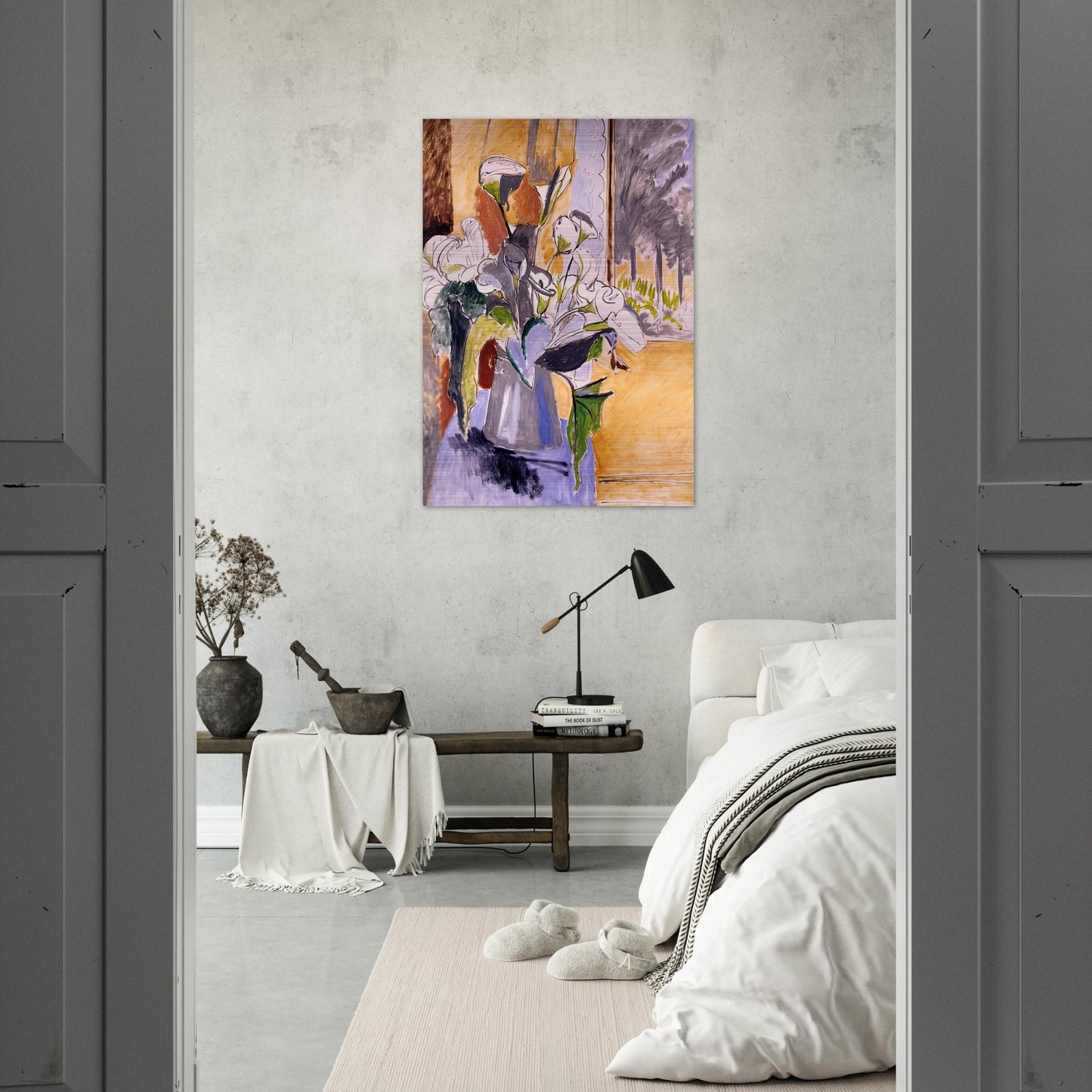 BOUQUET OF FLOWERS ON A VERANDA 1912 - Henri Matisse Brushed Aluminum Print - 70x100 cm / 28x40 inches | Henri Matisse Aluminum Print | Henri Matisse Prints