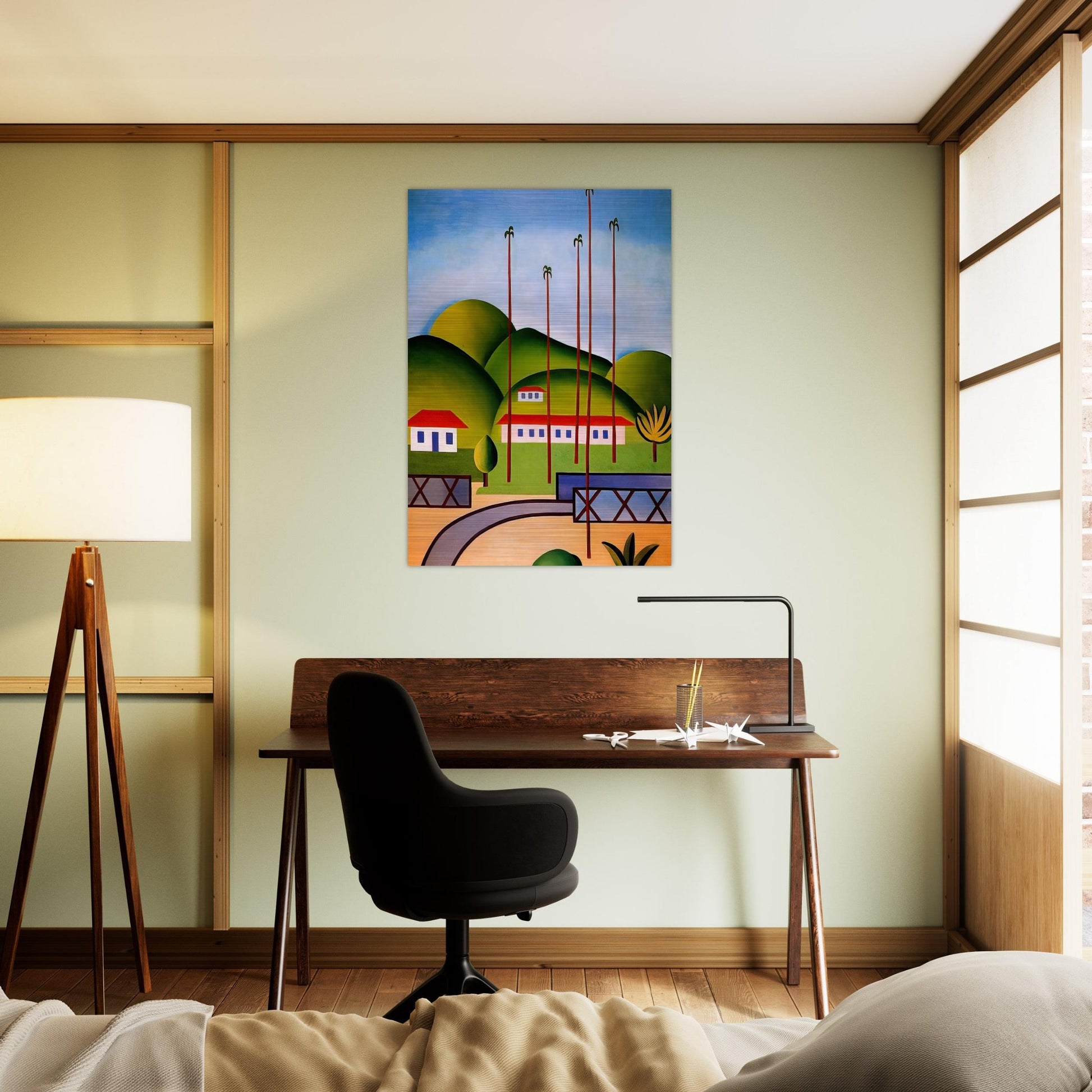 Palm Trees - Tarsila do Amaral Brushed Aluminum Print - 70x100 cm / 28x40 inches | Tarsila do Amaral Aluminum Print | Tarsila do Amaral Prints