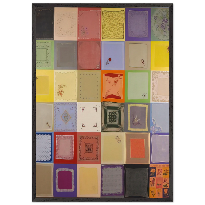 Connection - 1978 - Miriam Schapiro 70x100 cm / 28x40 inches Framed Art Print – Black Wooden Frame
