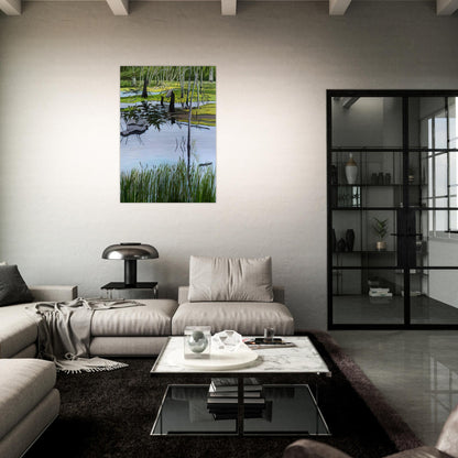 Joanna's Marsh - 2000 - Neil Welliver Brushed Aluminum Print - 70x100 cm / 28x40 inches | Neil Welliver Aluminum Print | Neil Welliver Prints