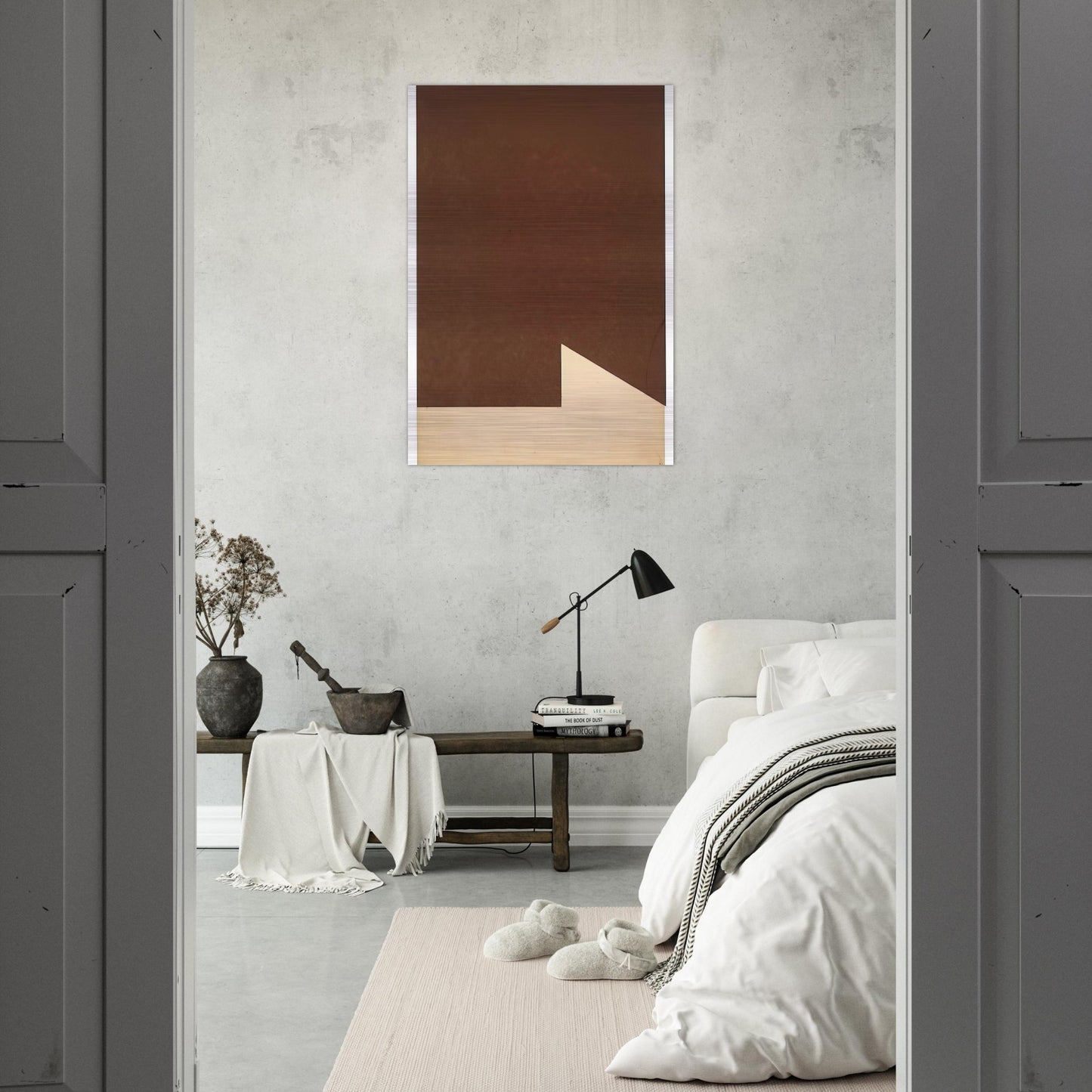 Brown and White - Ellsworth Kelly Brushed Aluminum Print - 70x100 cm / 28x40 inches | Ellsworth Kelly Aluminum Print | Ellsworth Kelly Prints