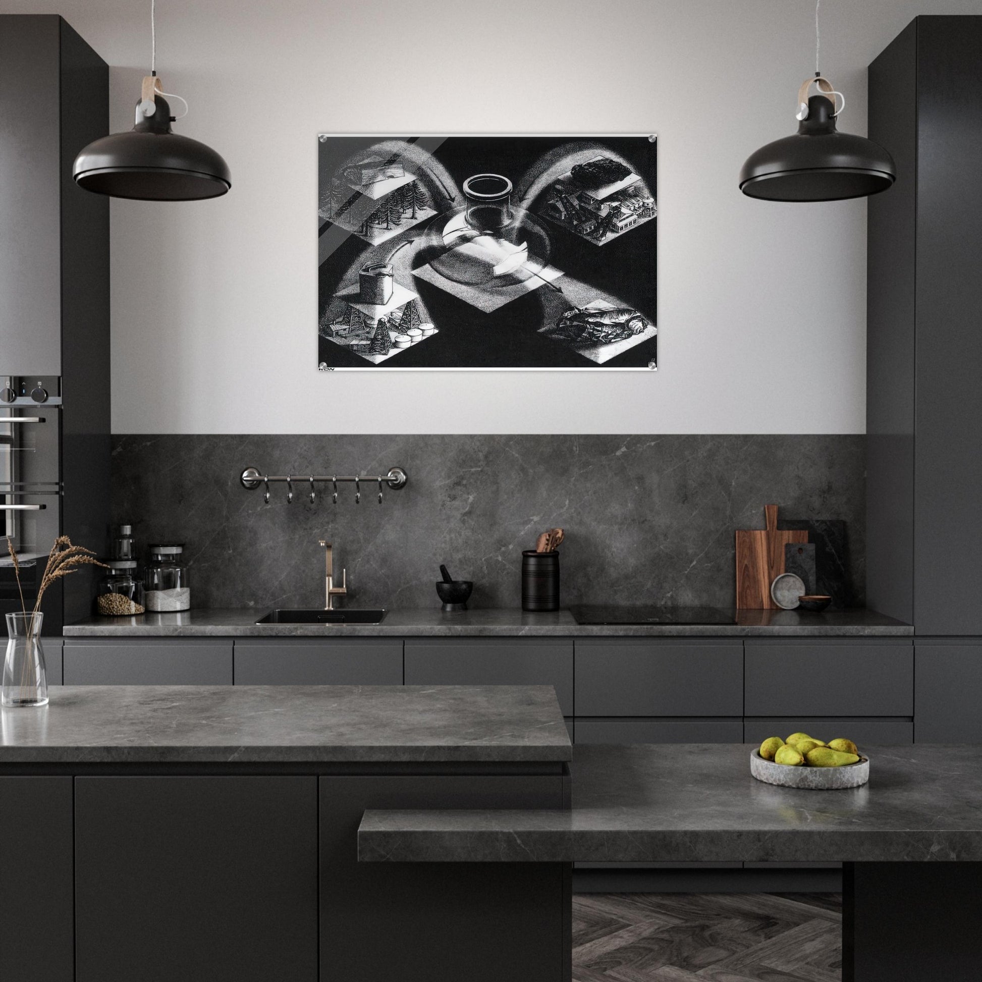 SYNTHESIS - MC Escher Acrylic Print - 70x100 cm / 28x40″ inches | MC Escher Wall Art | MC Escher Prints