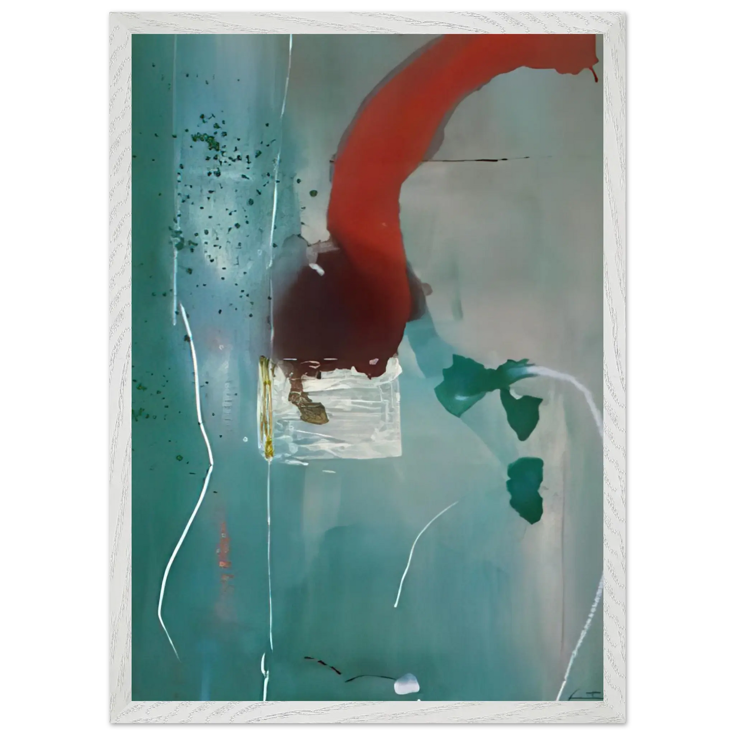 Helen Frankenthaler - Square One - 1985 Wall art - A3 (29.7 x 42  cm) - Premium Wooden Framed Poster With Fine Art Paper - White frame
