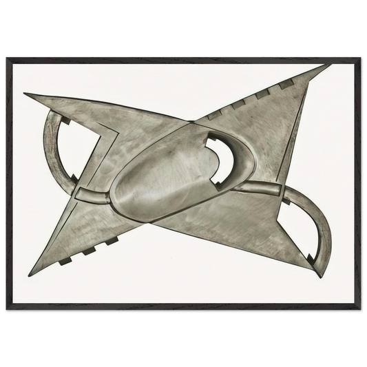 A partir dun centre concave - Kinetic Art - Gyula Kosice 70x100 cm / 28x40 inches Framed Art Print – Black Wooden Frame