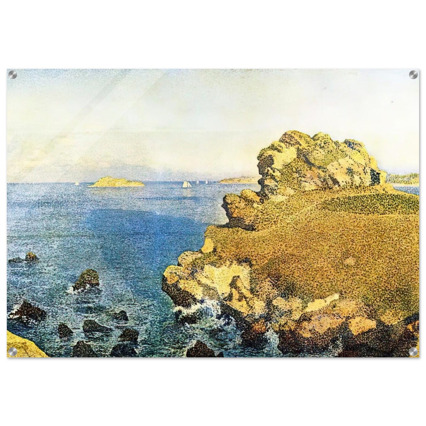THE POINTE DE PER KIRIDEC AT ROSCOFF - Theo van Rysselberghe Acrylic Print - 70x100 cm / 28x40″ inches