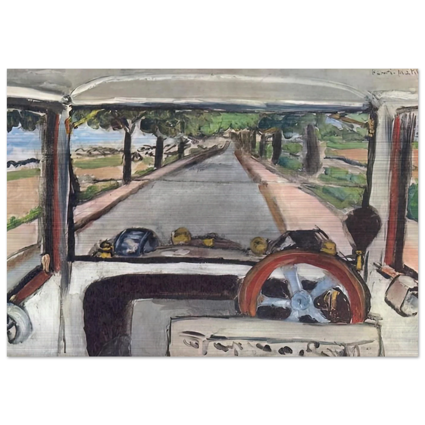 THE WINDSHIELD 1917 0 - Henri Matisse Brushed Aluminum Print - 70x100 cm / 28x40 inches | Henri Matisse Aluminum Print | Henri Matisse Prints