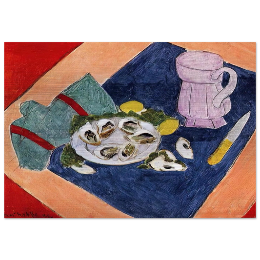 STILL LIFE WITH OYSTERS 1940 - Henri Matisse Brushed Aluminum Print - 70x100 cm / 28x40 inches | Henri Matisse Aluminum Print | Henri Matisse Prints