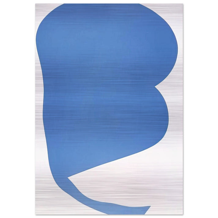 Blue on White - Ellsworth Kelly Brushed Aluminum Print - 70x100 cm / 28x40 inches | Ellsworth Kelly Aluminum Print | Ellsworth Kelly Prints