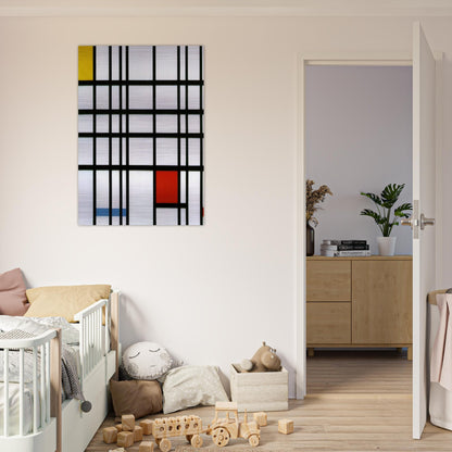 Composition with Red, Yellow and Blue - Piet Mondrian Brushed Aluminum Print - 70x100 cm / 28x40 inches | Piet Mondrian Aluminum Print | Piet Mondrian Prints