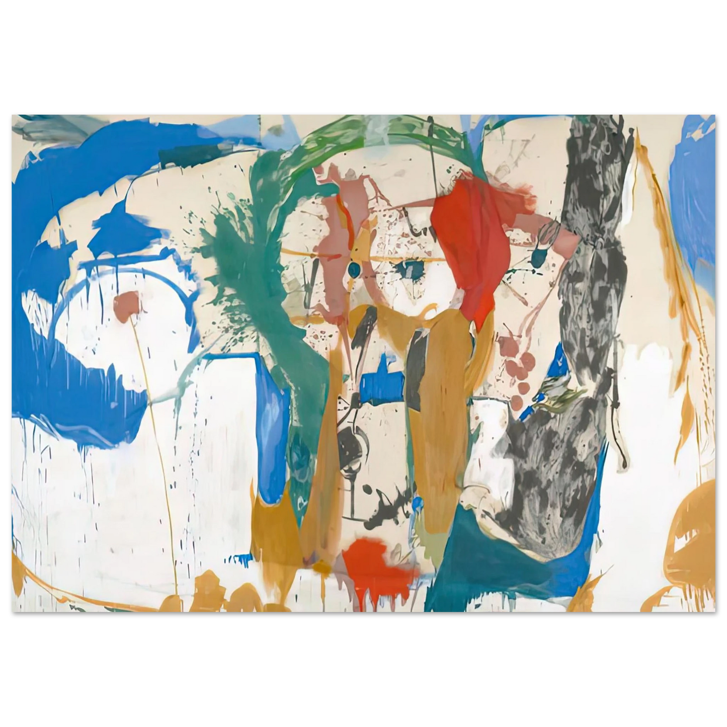 Helen Frankenthaler - Madridscape, 1959- Wall Art - 21x29.7 cm / 8x12" - Premium Wooden Framed Poster With Fine Art Paper-canvas - Wood frame