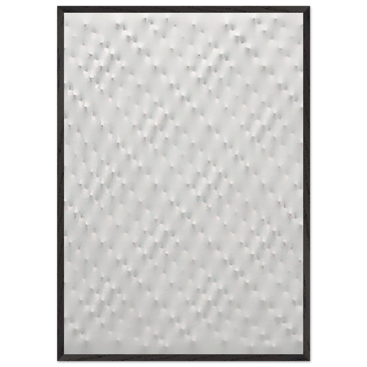 Superficie bianca - 2005 - Enrico Castellani 70x100 cm / 28x40 inches Framed Art Print – Black Wooden Frame