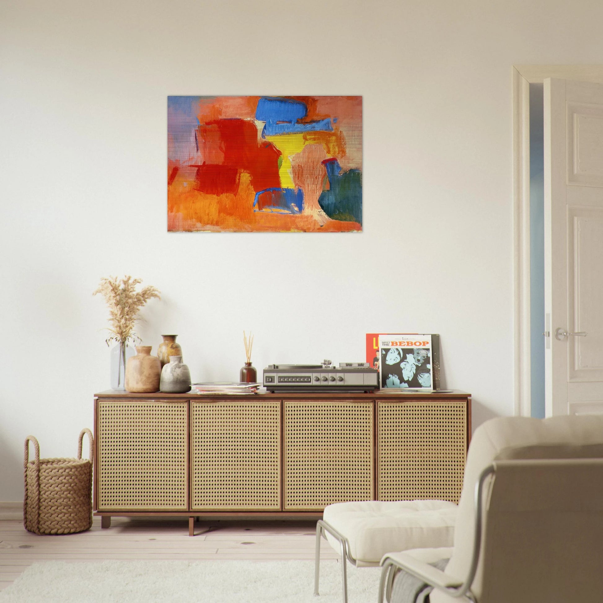 UNTITLED 1959 - Esteban Vicente Brushed Aluminum Print - 70x100 cm / 28x40 inches | Esteban Vicente Aluminum Print | Esteban Vicente Prints