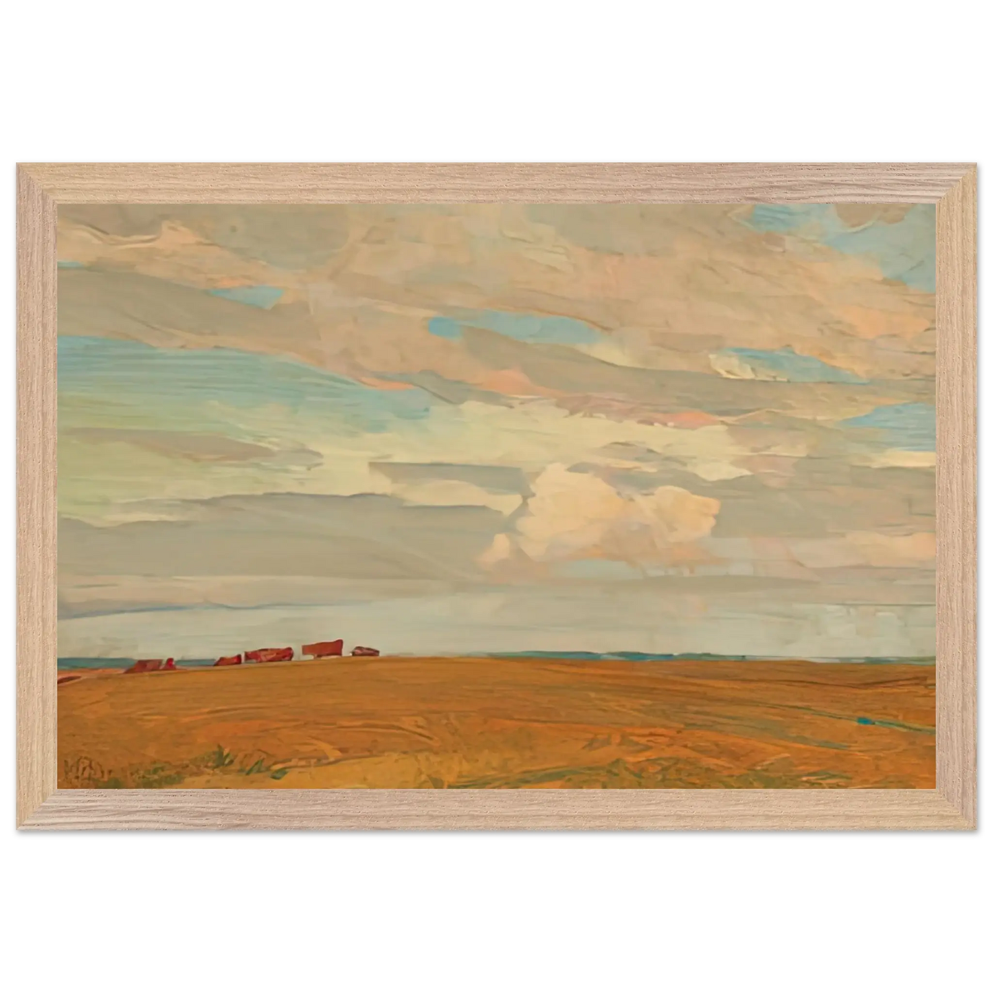 Maynard Dixon - PRAIRIE SAND HILL CAMP MAY 1921 1921 Wall art - 20x25 cm / 8x10 Inches - Premium Wooden Framed Poster With Fine Art Paper - Black frame