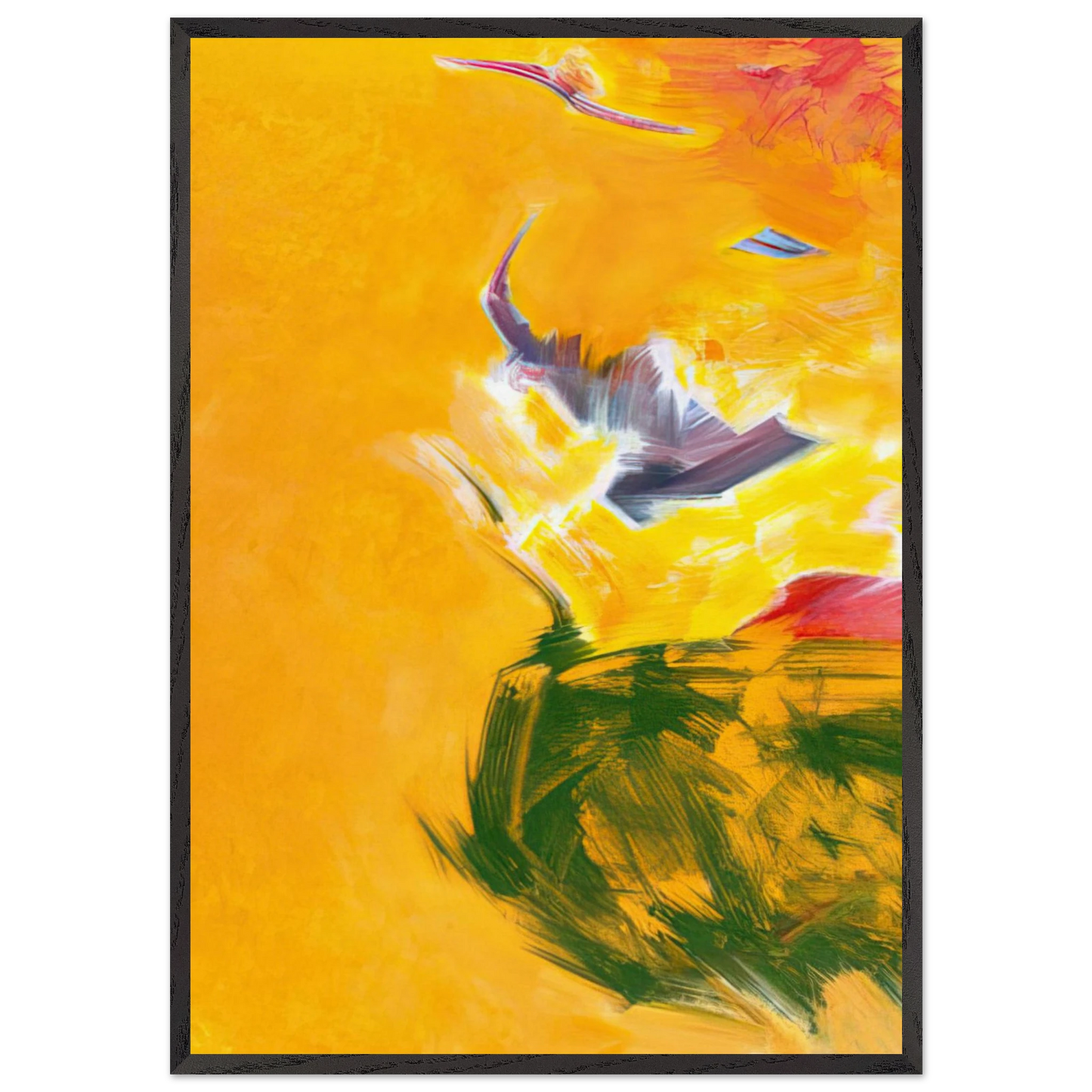 Untitled - 1987 N3 - Hassel Smith 70x100 cm / 28x40 inches Framed Art Print – Black Wooden Frame