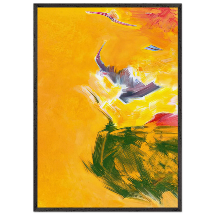 Untitled - 1987 N3 - Hassel Smith 70x100 cm / 28x40 inches Framed Art Print – Black Wooden Frame