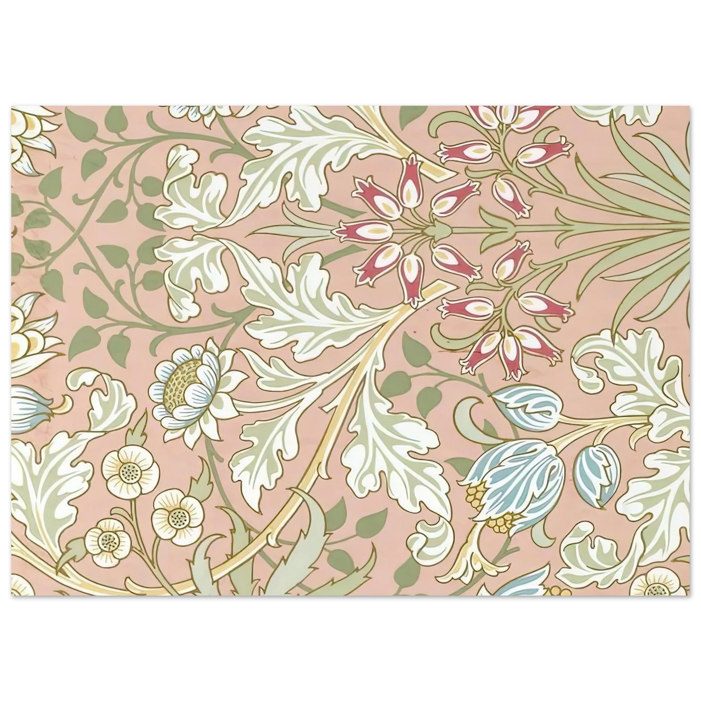 William Morris - WALLPAPER HYACINTH PATTERN 480 1917 Fine Art Poster