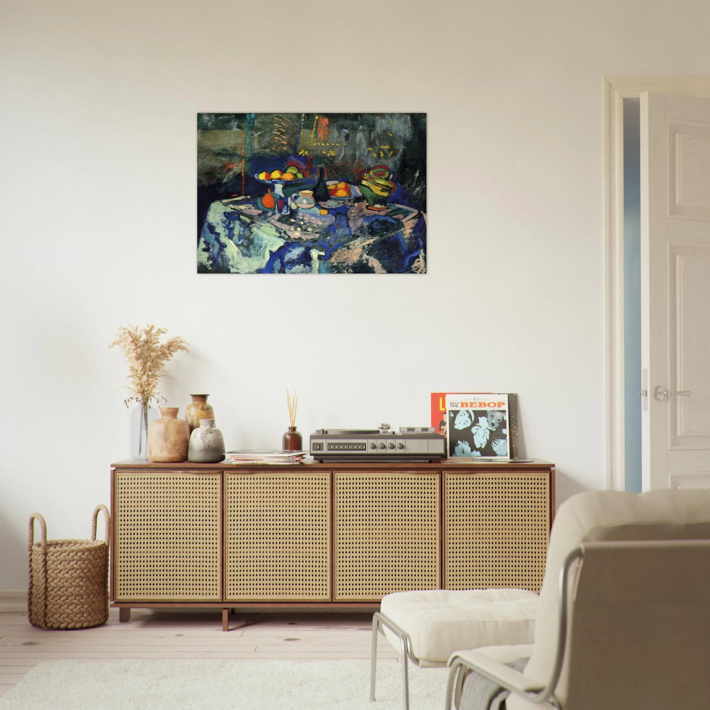 STILL LIFE WITH VASE BOTTLE AND FRUIT - Henri Matisse Brushed Aluminum Print - 70x100 cm / 28x40 inches | Henri Matisse Aluminum Print | Henri Matisse Prints