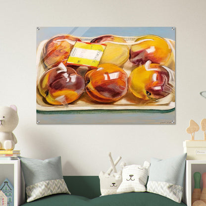 PEACHES 1971 - Janet Fish Acrylic Print - 70x100 cm / 28x40″ inches