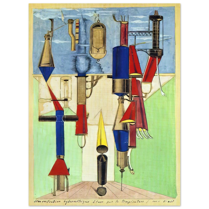 Max Ernst - Hydrometric Demonstration  75x100 cm / 30x40inches Fine Art Poster