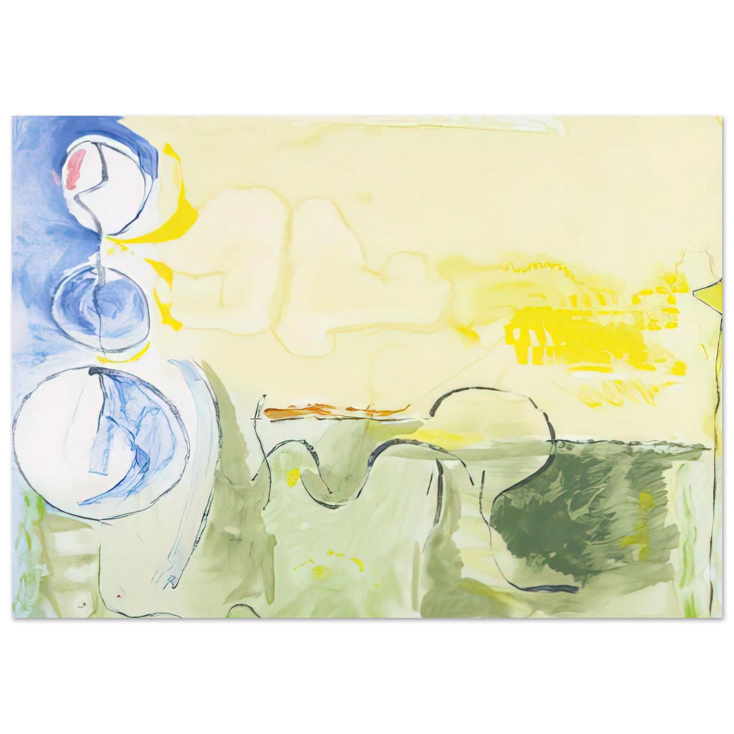 Helen Frankenthaler - Flotilla - 2006 Wall art - 28x43  cm / XL (11x17 inches) - Fine Art Poster-canvas - -
