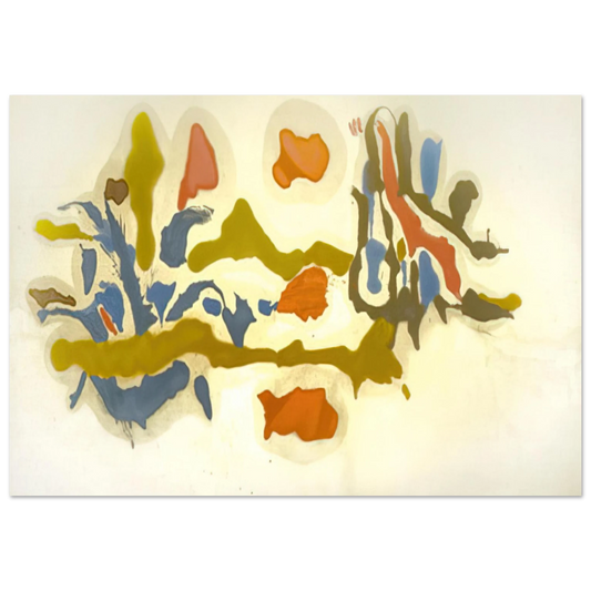 Helen Frankenthaler - Seascape with Dunes - 1962 Wall art - 13x18 cm / 5x7 inches - Fine Art Poster-canvas - -
