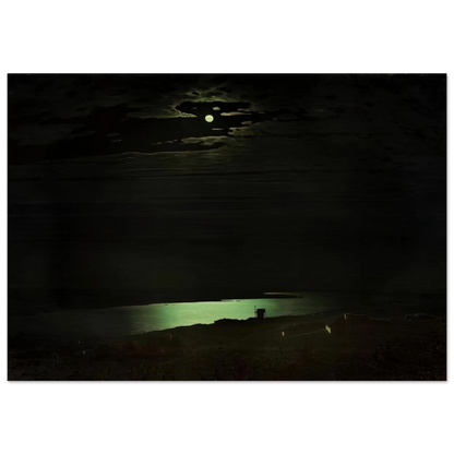 Moonlight Night on the Dnieper - Arkhyp Kuindzhi Brushed Aluminum Print - 70x100 cm / 28x40 inches | Arkhyp Kuindzhi Aluminum Print | Arkhyp Kuindzhi Prints