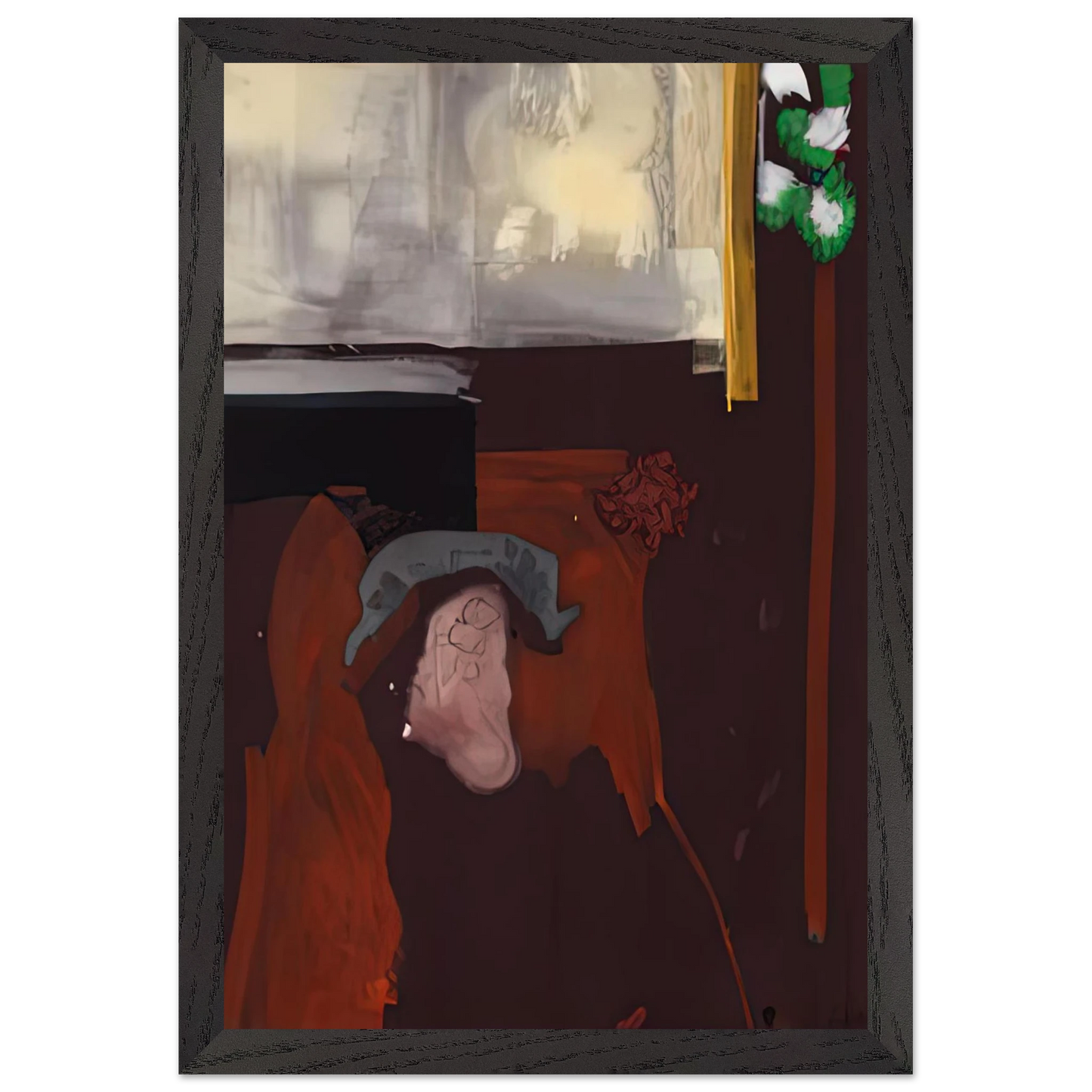 Helen Frankenthaler - The Widow of Fantin Latour, 1988- Wall Art - 30x40 cm / 12x16 inches - Premium Wooden Framed Poster With Fine Art Paper-canvas - Wood frame