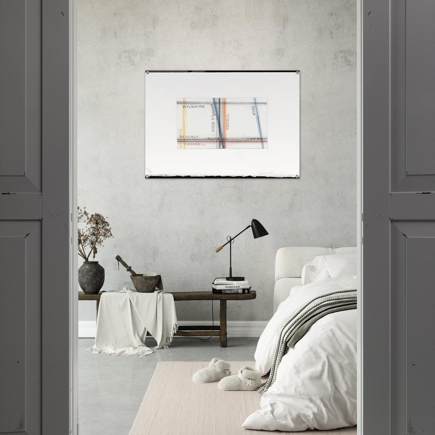 GRANT FROM LOS FRANCISCO SAN ANGELES PORTFOLIO - Edward Ruscha Acrylic Print - 70x100 cm / 28x40″ inches