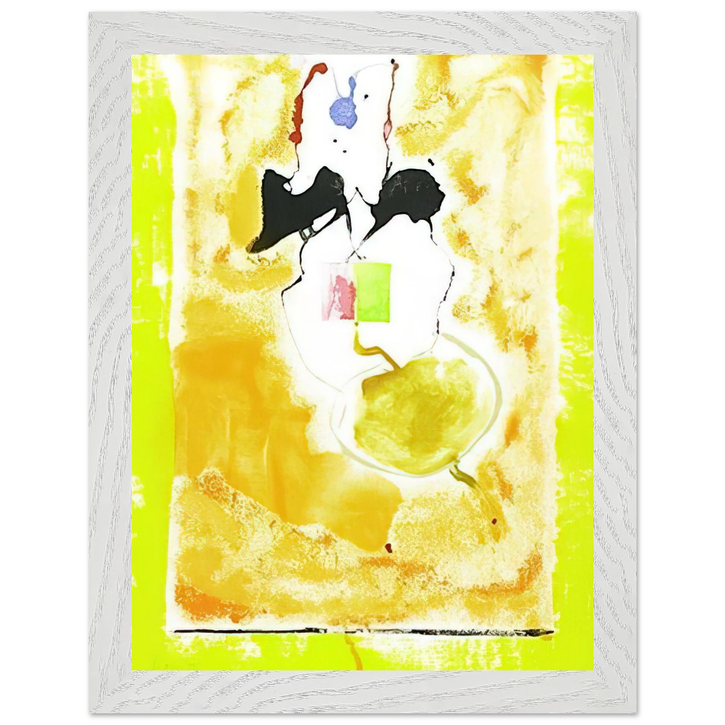Helen Frankenthaler - Solar Imp - 2001 Wall art - A2 (42 x 59.4  cm) - Premium Wooden Framed Poster With Fine Art Paper-canvas - Black frame