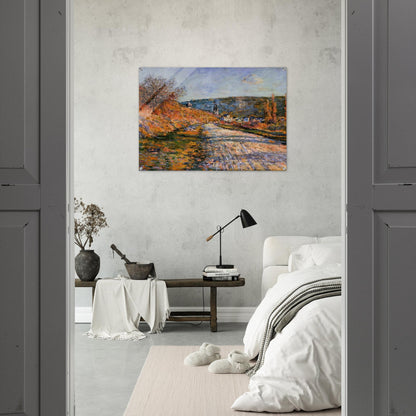 The Road to Vetheuil - claude monet Acrylic Print - 70x100 cm / 28x40″ inches | claude monet Wall Art | claude monet Prints