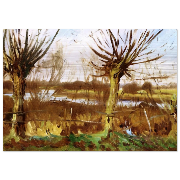 Landscape with trees, Calcot-on-the-Thames - John Singer Sargent Brushed Aluminum Print - 70x100 cm / 28x40 inches | John Singer Sargent Aluminum Print | John Singer Sargent Prints