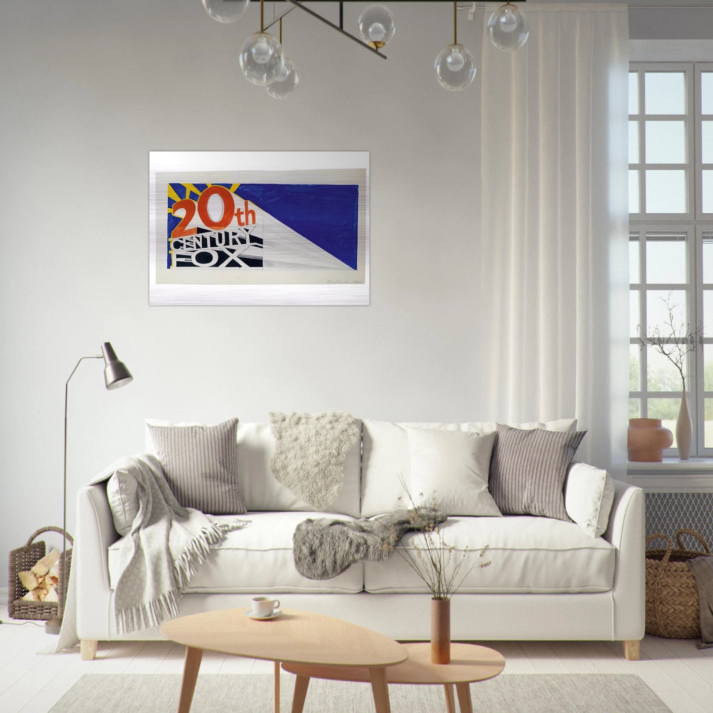 TRADEMARK 3 1962 - Edward Ruscha Brushed Aluminum Print - 70x100 cm / 28x40 inches | Edward Ruscha Aluminum Print | Edward Ruscha Prints