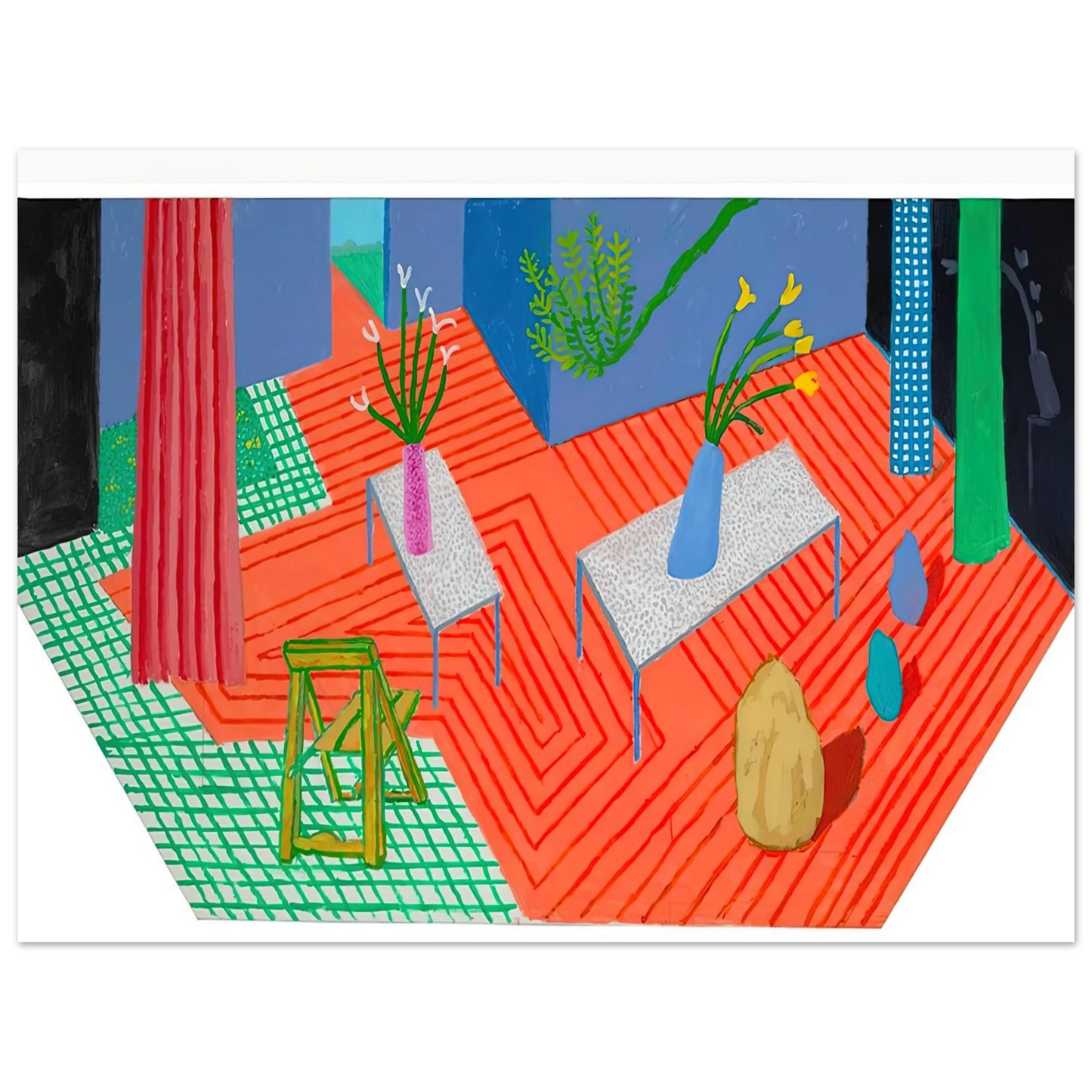 David Hockney - David Hockney Wall art - 30x40 cm / 12x16 inches - Premium Wooden Framed Poster With Fine Art Paper-canvas - Black frame