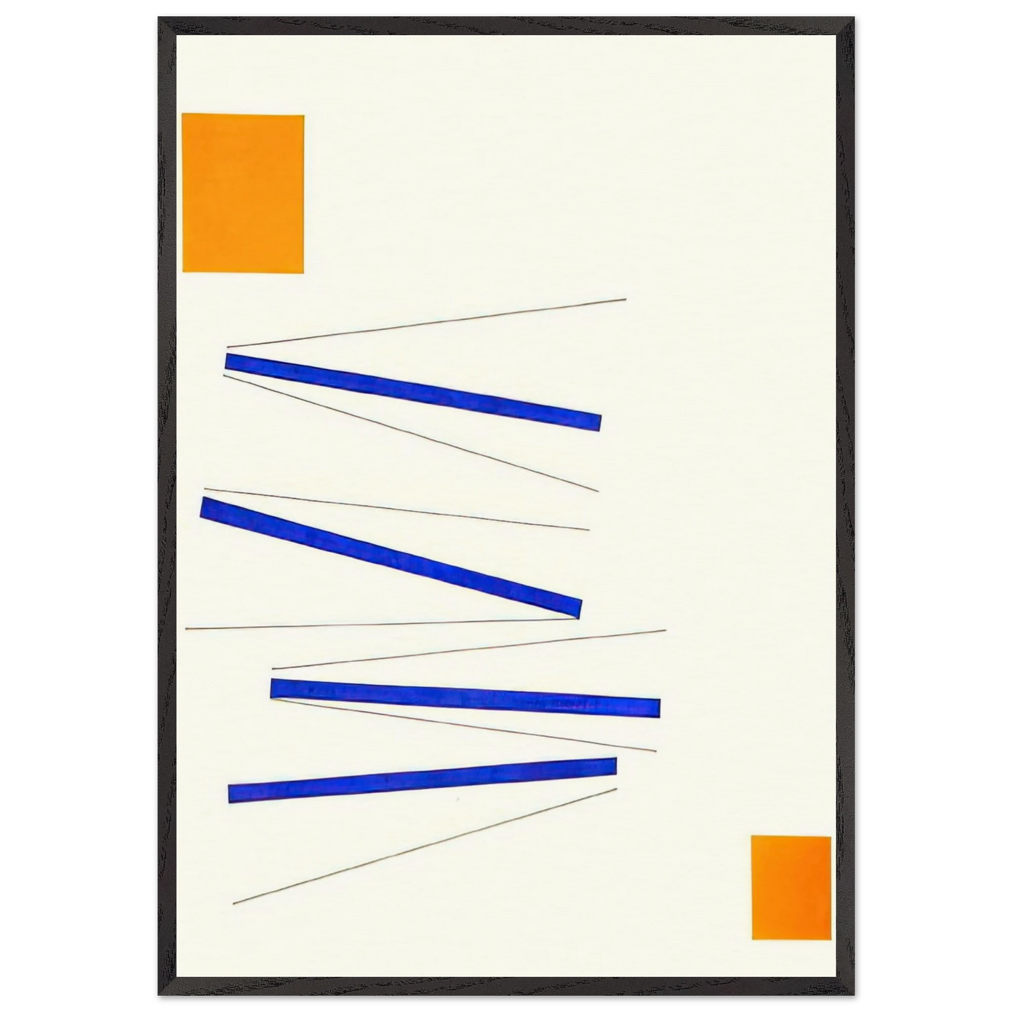 Relief in Orange and Blue - 1956 - Lygia Pape 70x100 cm / 28x40 inches Framed Art Print – Black Wooden Frame