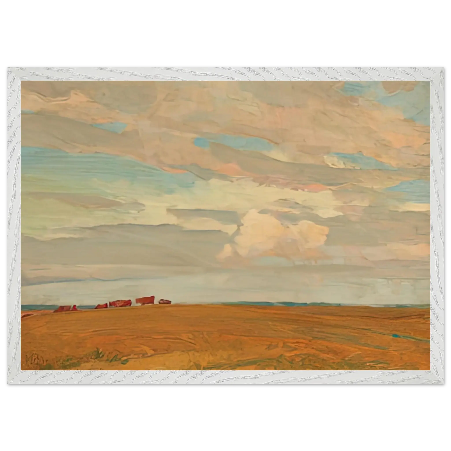 Maynard Dixon - PRAIRIE SAND HILL CAMP MAY 1921 1921 Wall art - 60x80 cm / 24x32 Inches - Premium Wooden Framed Poster With Fine Art Paper - White frame