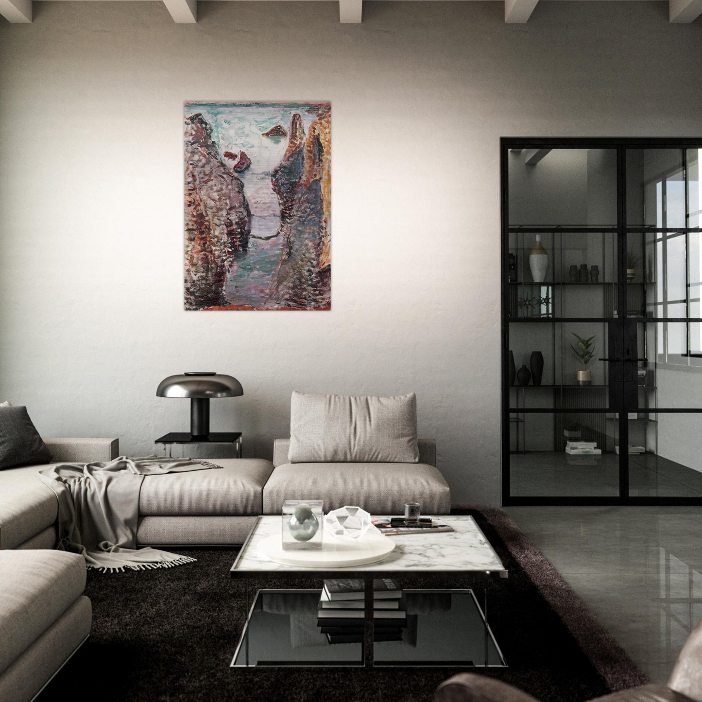 CIFFS BELLE ILE 1897 - Henri Matisse Brushed Aluminum Print - 70x100 cm / 28x40 inches | Henri Matisse Aluminum Print | Henri Matisse Prints