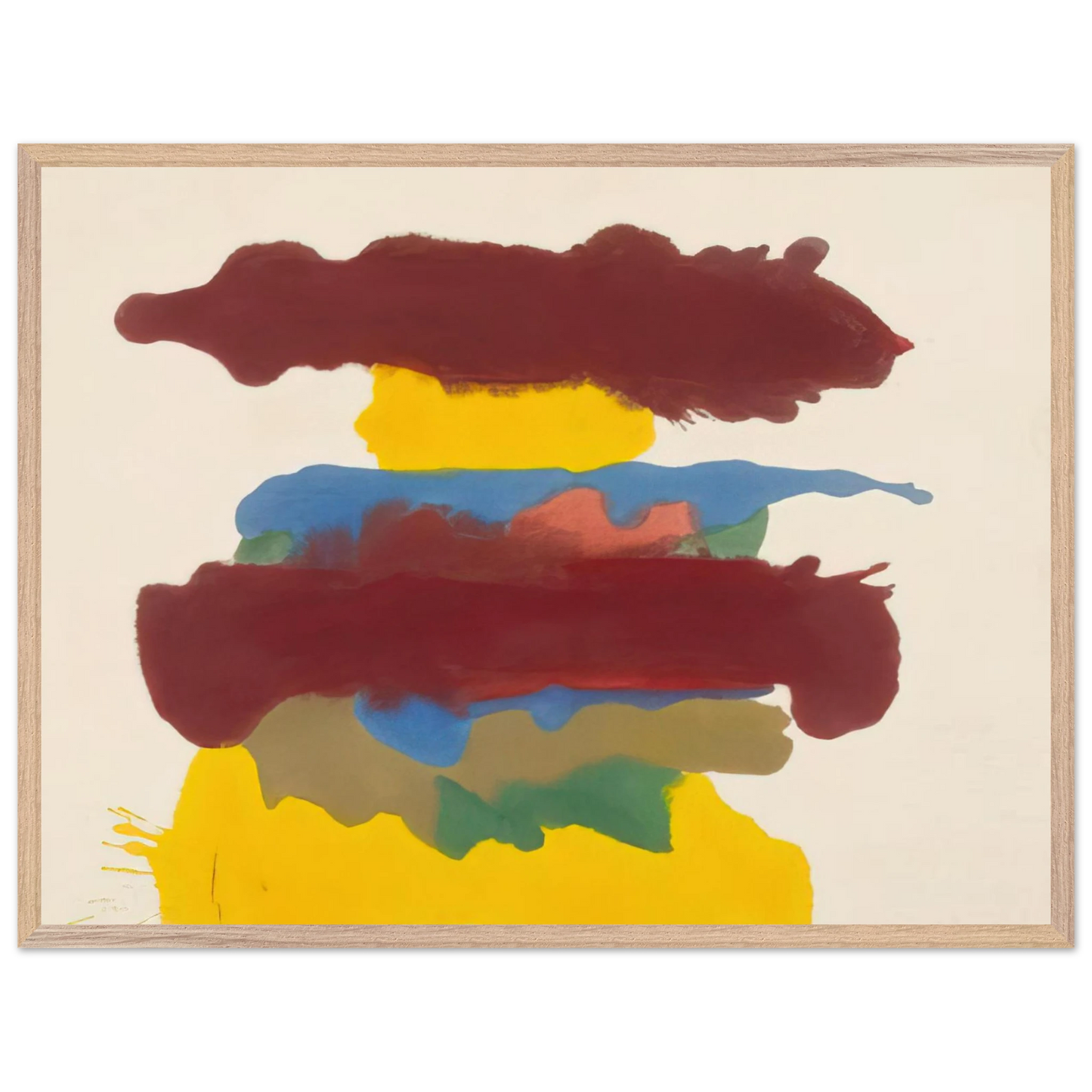 Helen Frankenthaler - Weather Change - 1963 Wall art - 20x25 cm / 8x10 inches - Premium Wooden Framed Poster With Fine Art Paper-canvas - White frame