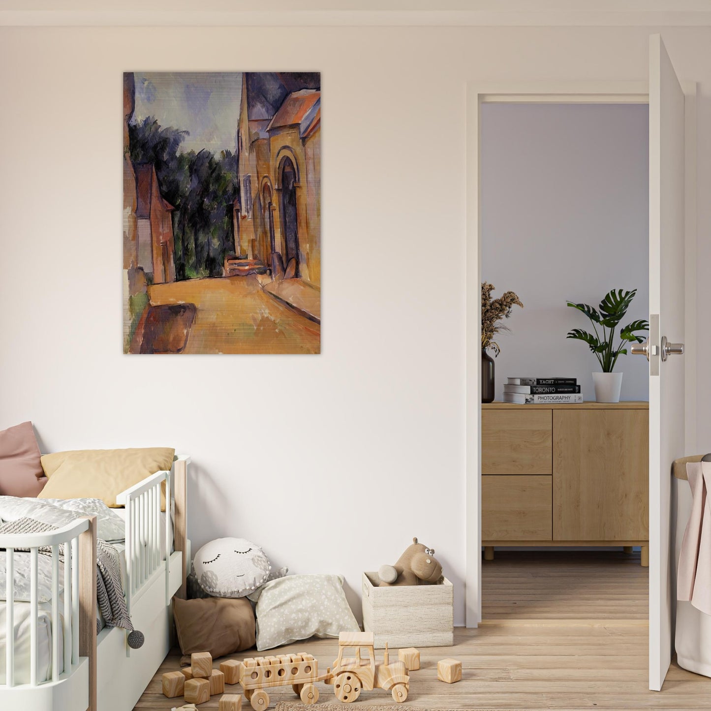Farm at Montgeroult - Paul Cézanne Brushed Aluminum Print - 70x100 cm / 28x40 inches | Paul Cézanne Aluminum Print | Paul Cézanne Prints