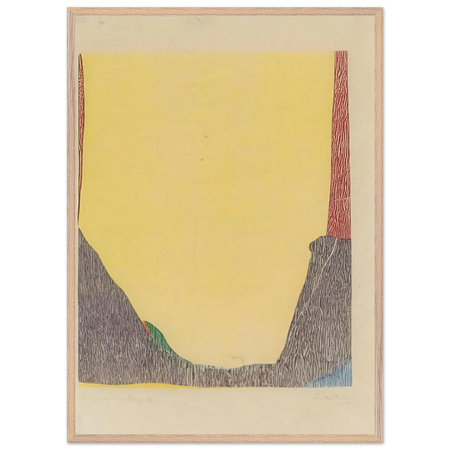 Helen Frankenthaler - East and Beyond - 1973 Wall art - 60x80 cm / 24x32 inches - Premium Wooden Framed Poster With Fine Art Paper-canvas - White frame