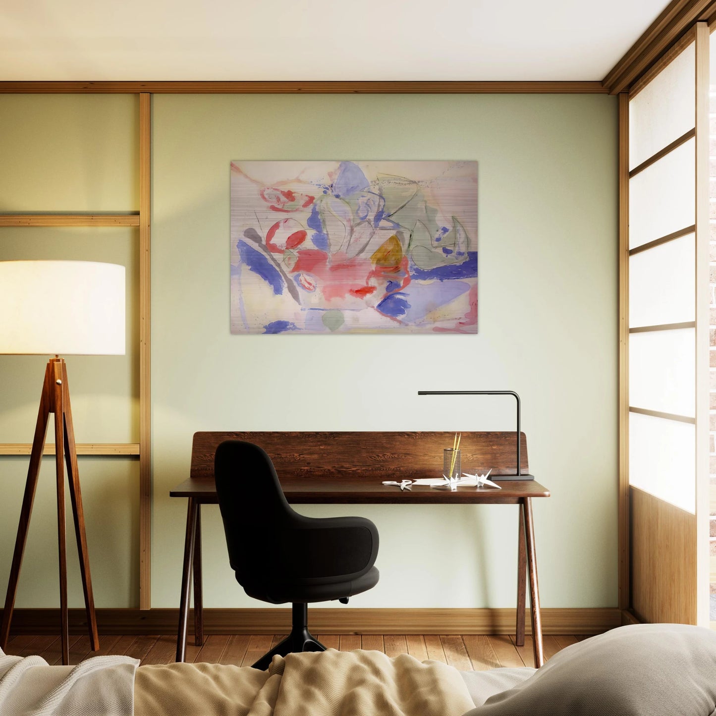 Mountains and Sea - 1952 - Helen Frankenthaler Brushed Aluminum Print - 70x100 cm / 28x40 inches | Helen Frankenthaler Aluminum Print | Helen Frankenthaler Prints