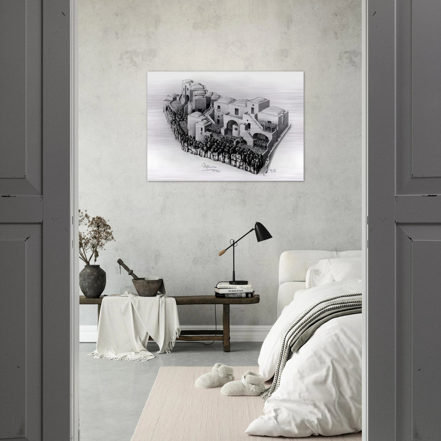 ESCHER (24) - MC Escher Brushed Aluminum Print - 70x100 cm / 28x40 inches | MC Escher Aluminum Print | MC Escher Prints